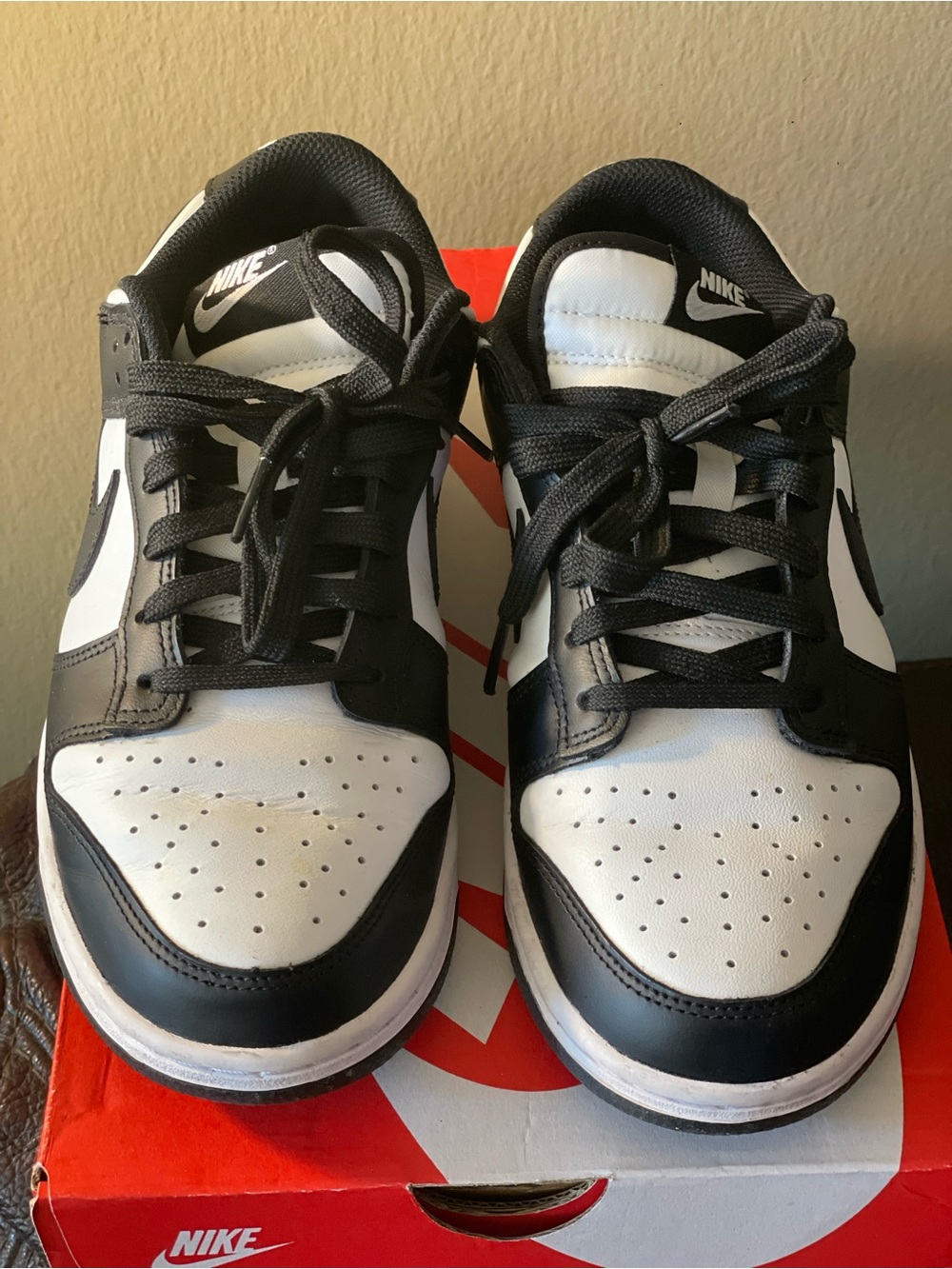 Nike Dunk Low "Panda" sneakers in black and white